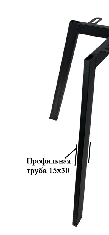 Каркас для стула цельный металлический плоский h 43 см, черный