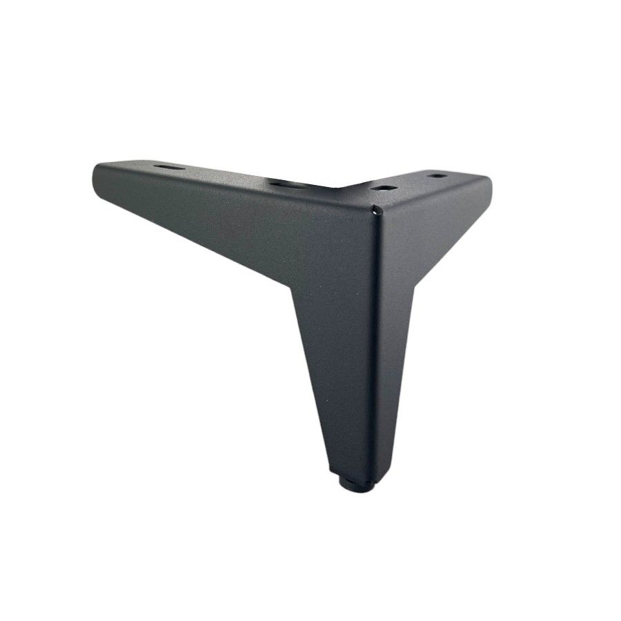 Опора для мебели Н110, треугольная, металлическая, черная S2,0мм, 2 шт.