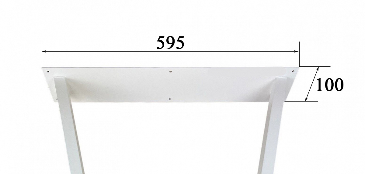 Опора для стола V-образная 82 см, белая, 2 шт