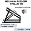 Механизм подъема кровати МПК-500 с газлифтами 1000N
