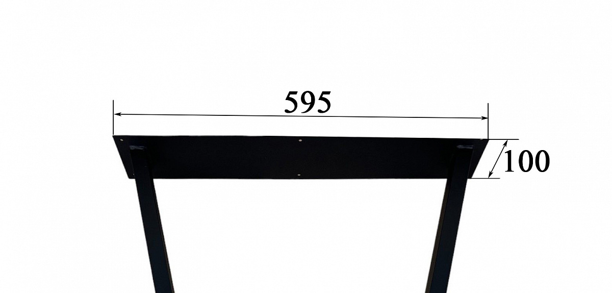 Опора для стола V-образная 81 см, черная, 2 шт
