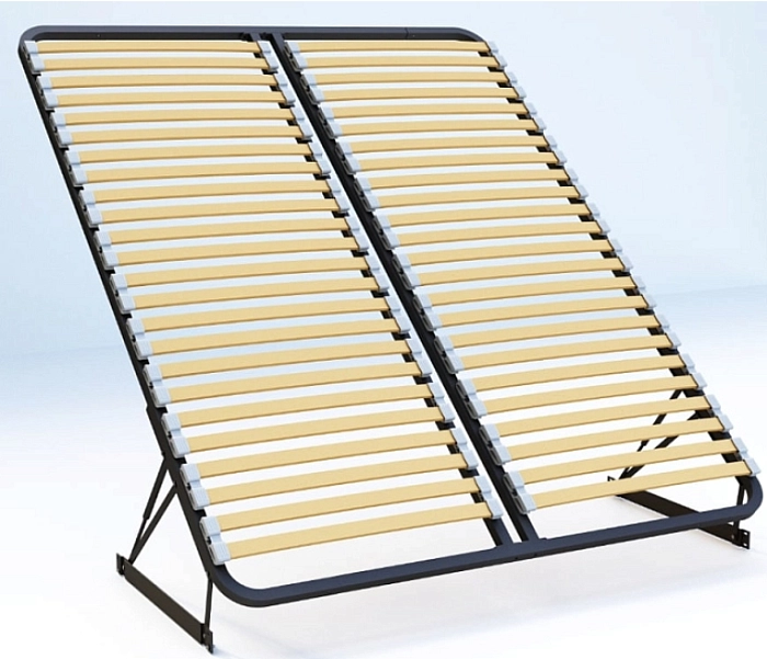 Основание Премиум 200*200 с подъемным механизмом с узкой  ламелью 38мм, каучуковый латодержатель