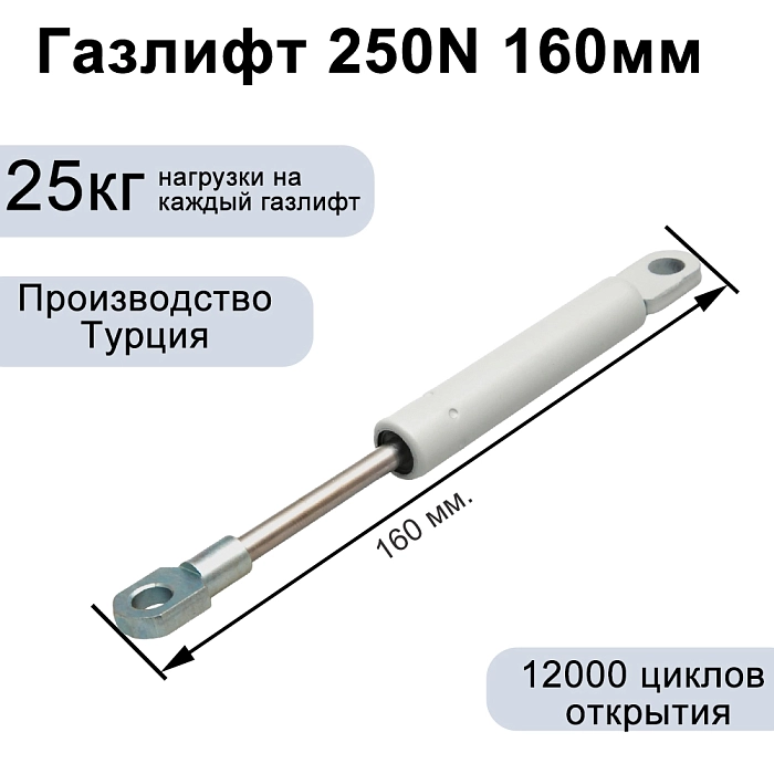 Газлифт 250N 160мм