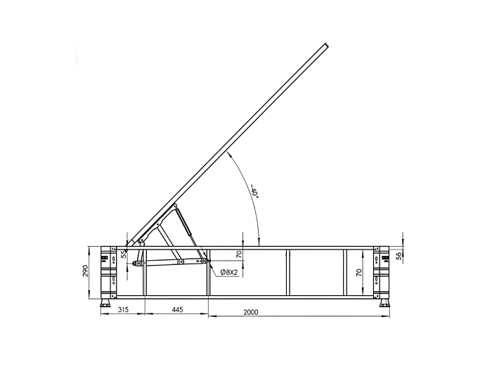 Механизм подъема кровати 142, газлифты 600N
