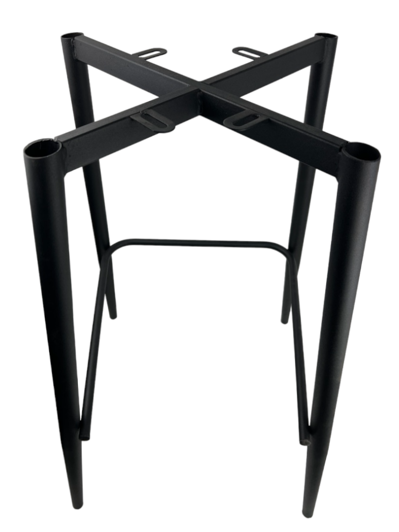 Каркас для барного стула цельный металлический d 32 см, h 73 см, черный